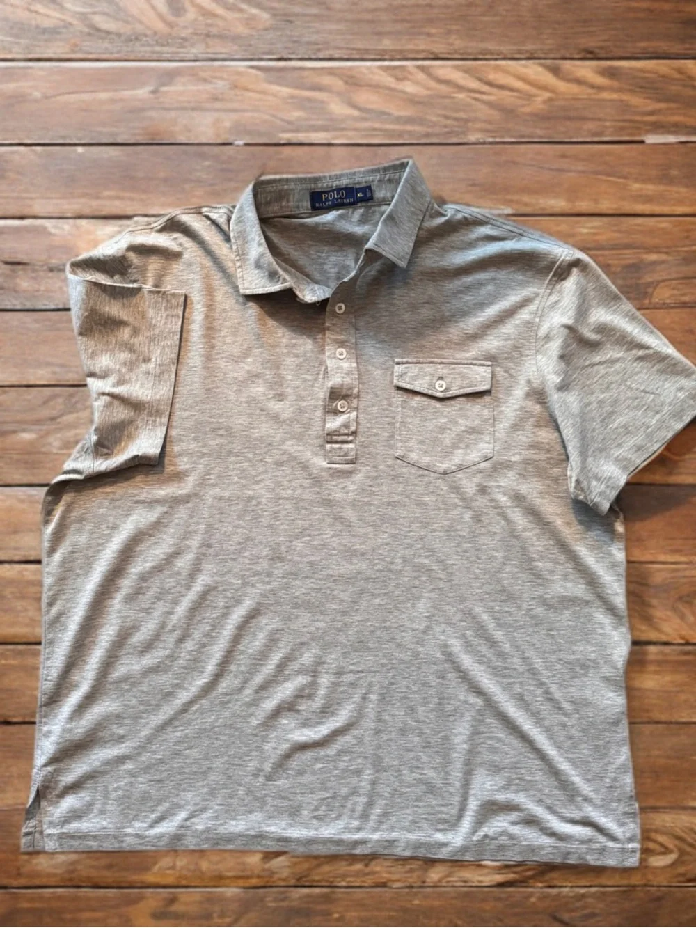Ralph Lauren Heather Gray Short-Sleeve Polo XL